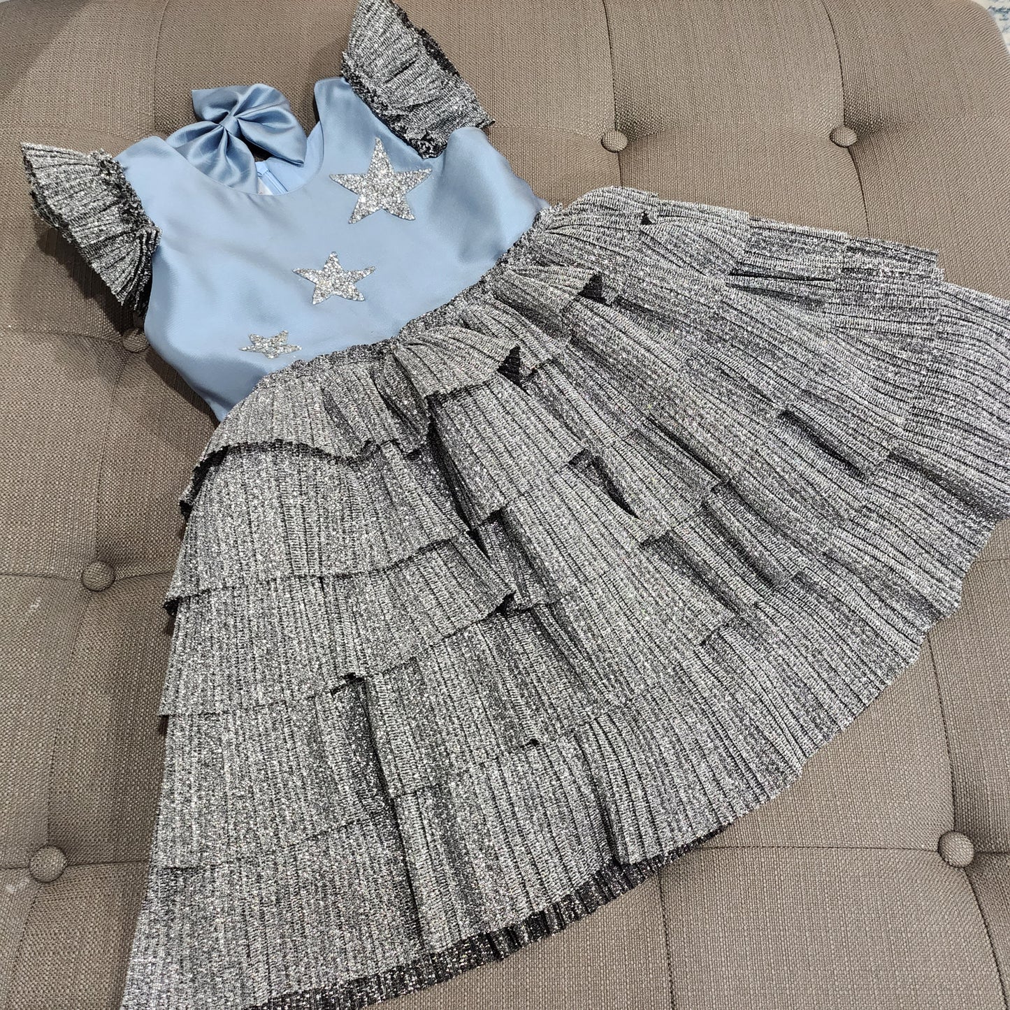Silver Stars Tutu Dress