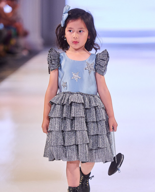 Silver Stars Tutu Dress