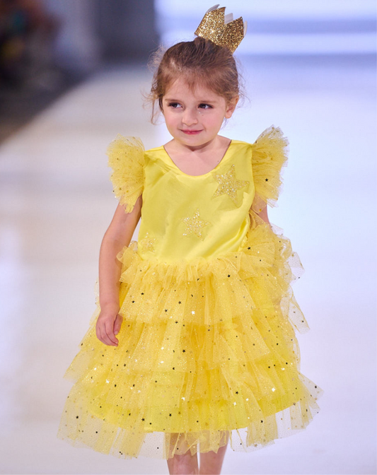 Yellow Stars Tutu Dress