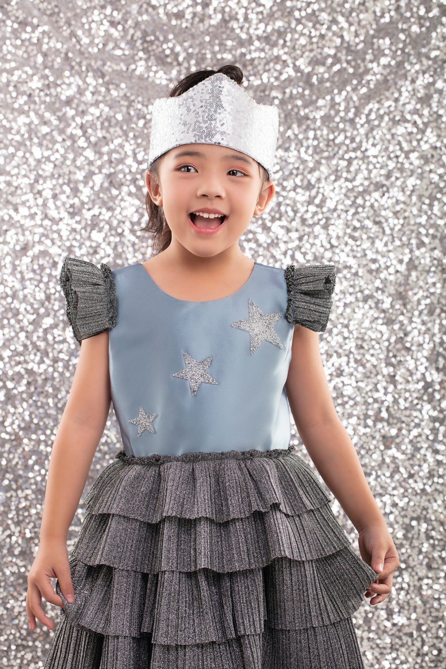 Silver Stars Tutu Dress