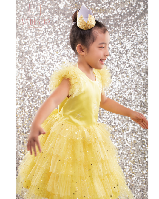 Yellow Stars Tutu Dress