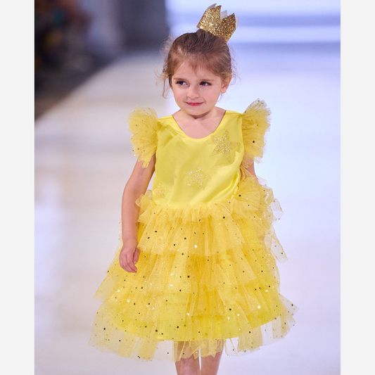 Yellow Stars Tutu Dress