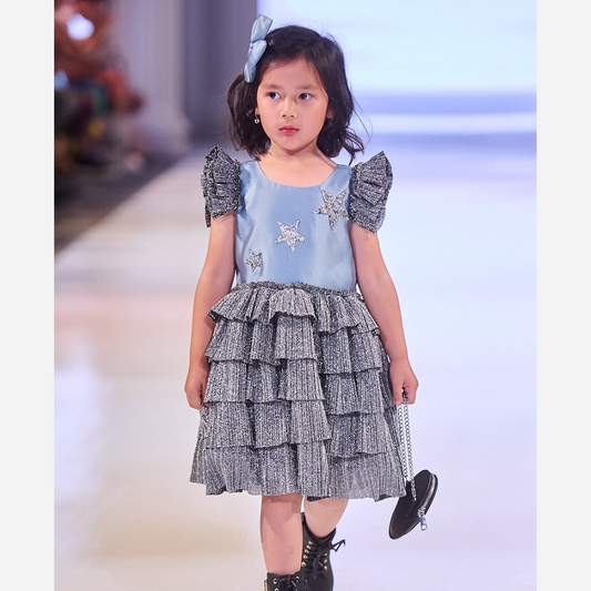 Silver Stars Tutu Dress